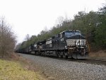 NS 9353 is one of two pushers on a coal train